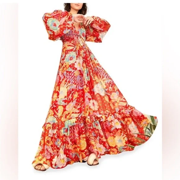 Farm Rio Hudson Floral Maxi Dress - Picture 4 of 12